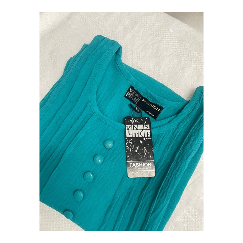 Textured Button Detail Kurti