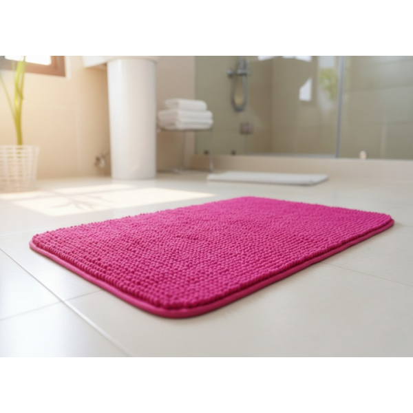 Soft Absorbent Microfiber Bath Mat (Pink)