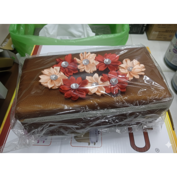 Decorative Floral Fabric Storage Box with Lid
