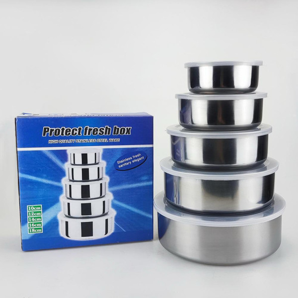 Protect Fresh Box 5-Piece Stainless Steel Storage Set