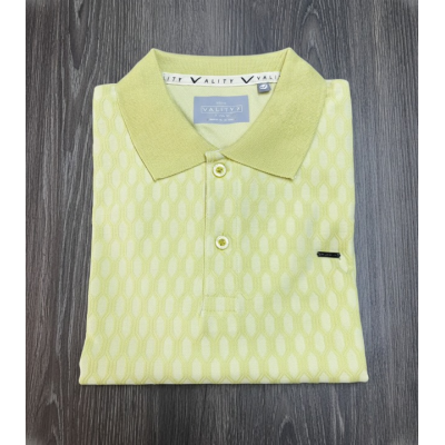 Men’s Textured Polo T-Shirt...