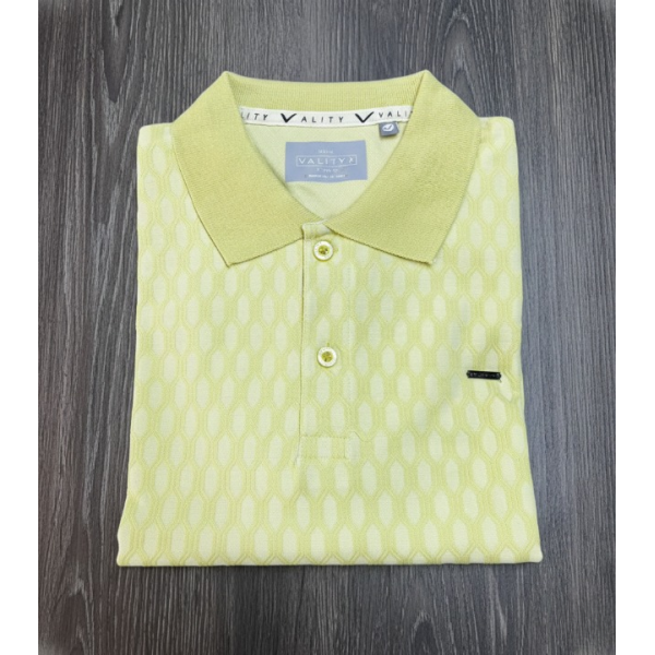 Men’s Textured Polo T-Shirt – Lemon Yellow