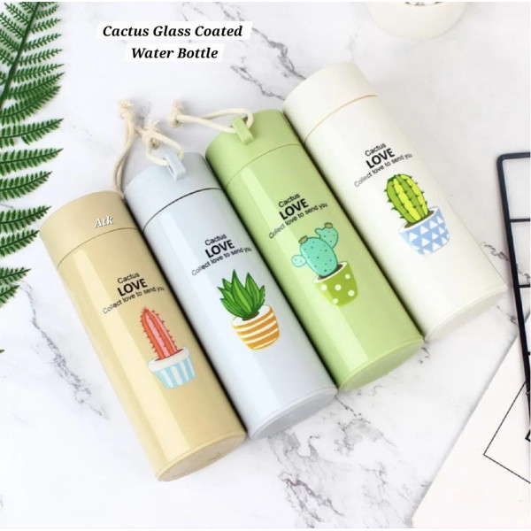 Glass Water Bottle-Printed