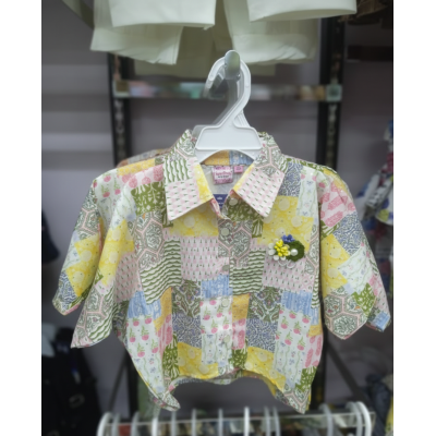 Kids Multicolor Patchwork frok