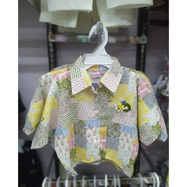 Kids Multicolor Patchwork frok