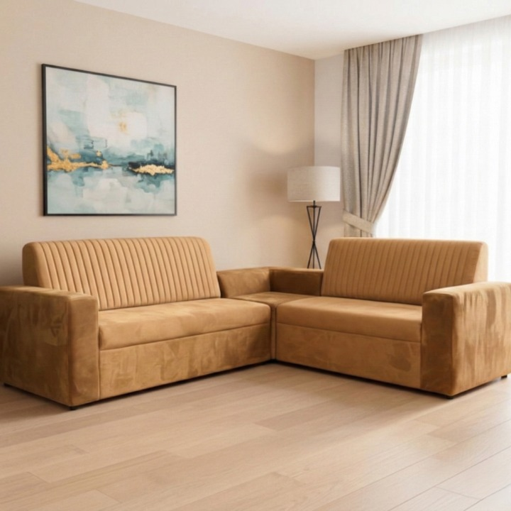 Modern Camel Corner Sofa